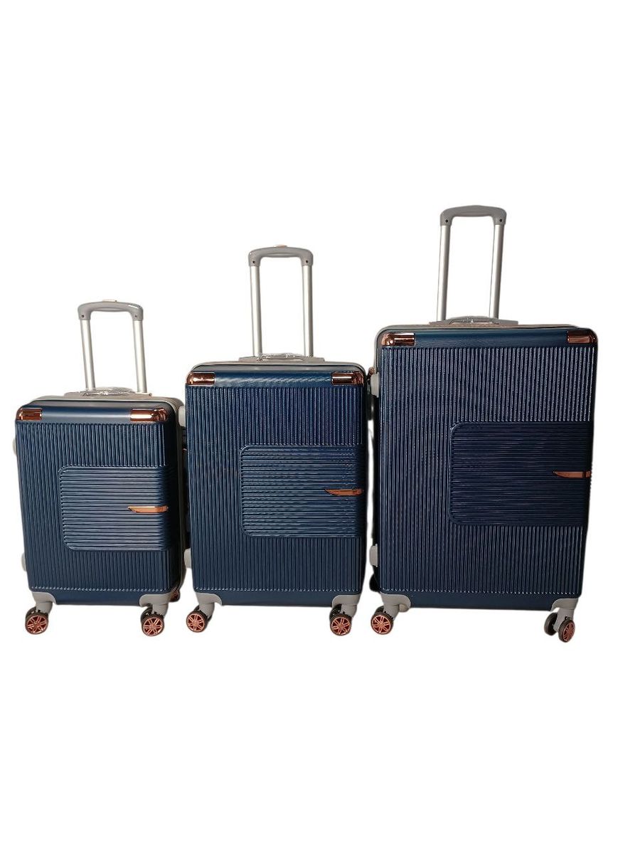 SMTE - 3Piece Hard Shell Suitcase SetNavy Blue (Code: 158)