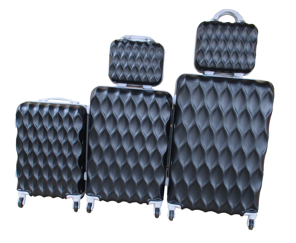 SMTE - 5-Piece Travel Trolley Luggage Set - Durable - Lightweight - Versatile Suitcases - Black