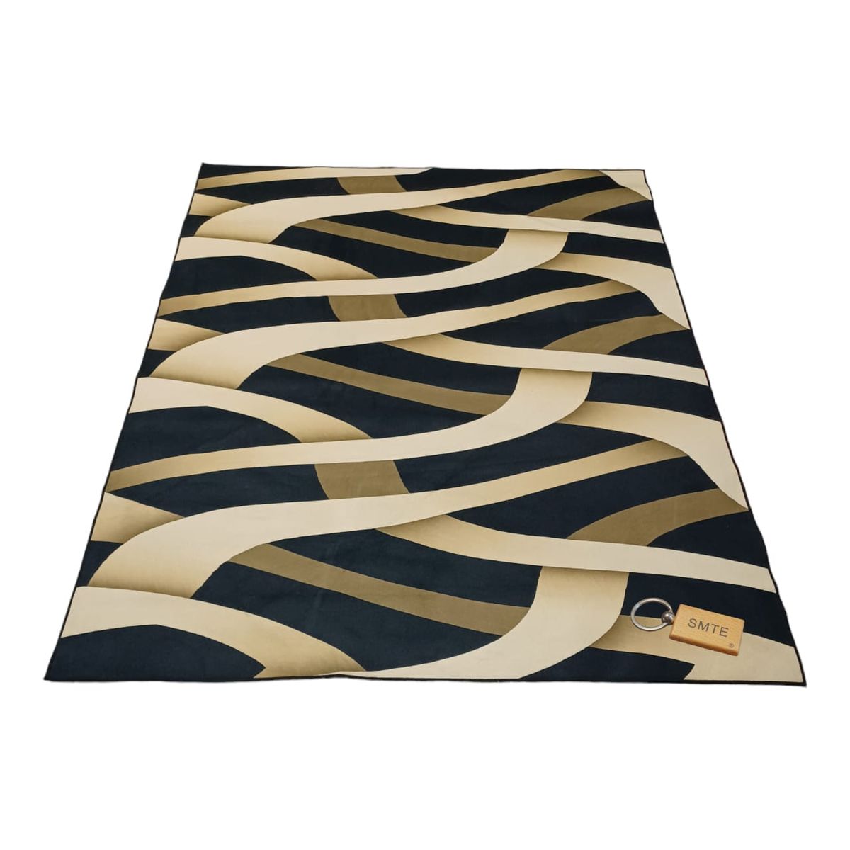 SMTE - 200cm by 150cmModern 3D Geometric Design Area Rug A5 With  keyring