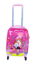 SMTE - Kiddies Cartoon Hand Luggage Kids School Bag Suitcase for Children - N Girl I love you
