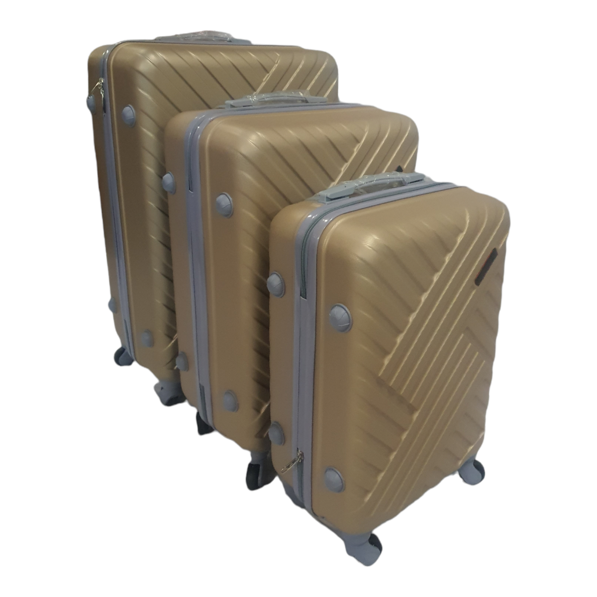 SMTE - Sastro Quality Hard Shell TIZ Type Suitcase - 3 Piece Set - Gold