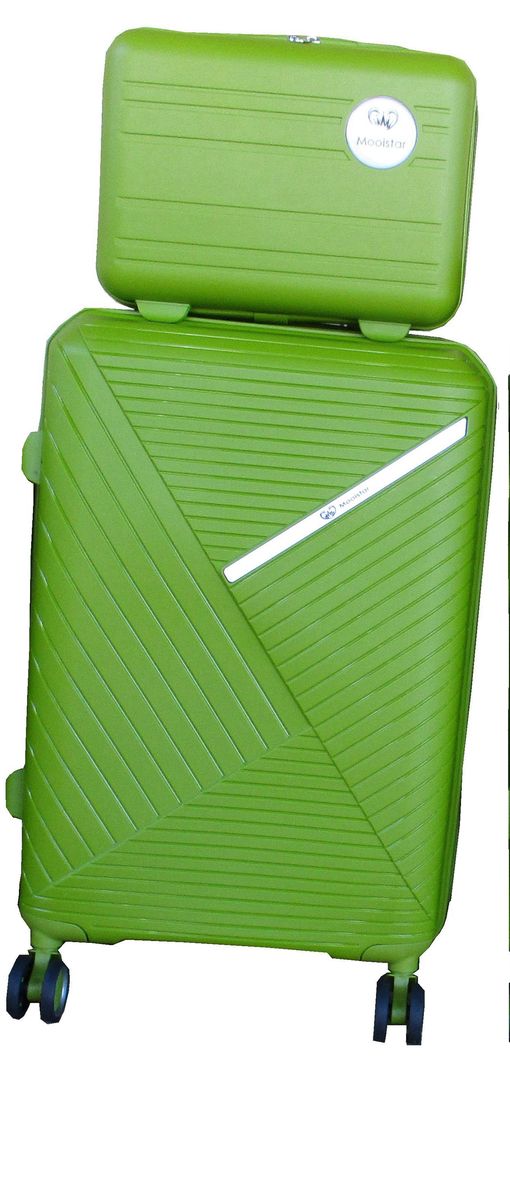SMTE - Unbreakable Travel Luggage 2 Piece Suitcases Spinner - 24" - Light Green