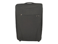 SMTE - Quality Trolley 1 Piece Fabric Travel Luggage Spinner Suitcase Set - Grey - 75 cm