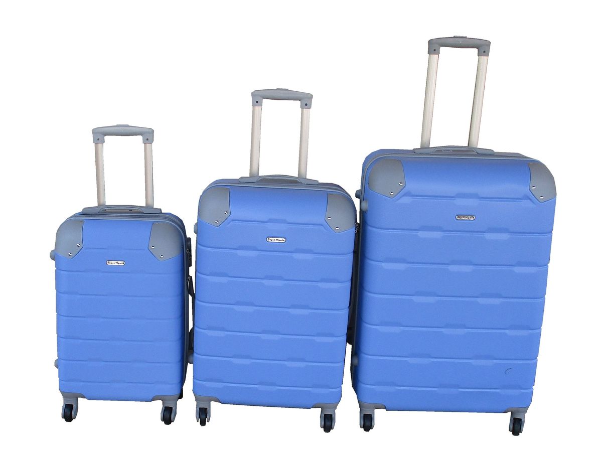 SMTE - Begin Again 3Piece Light Blue ABS Luggage Set