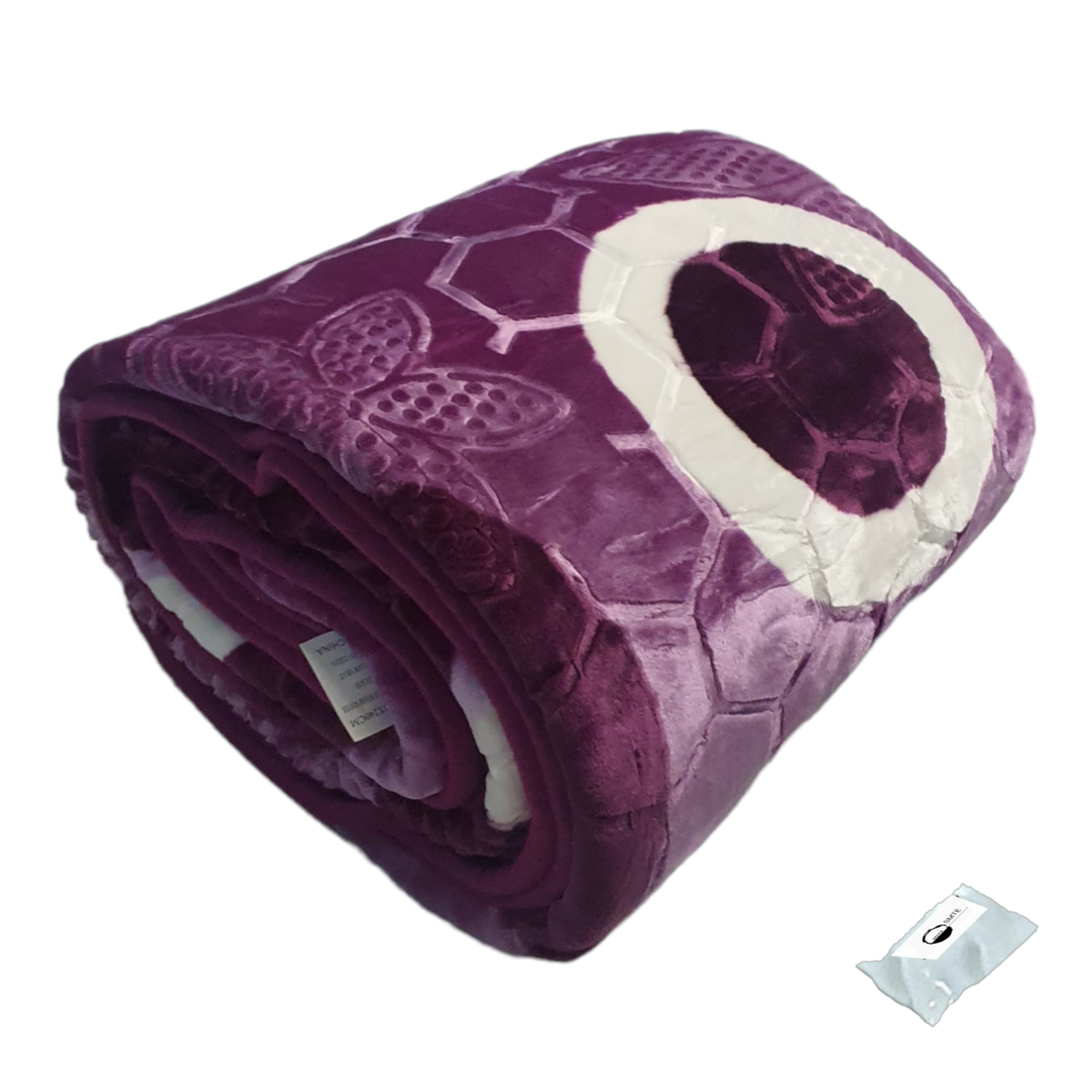 SMTE - Ruling Premium Heavy Winter Zmbo Mink 2-Ply Blanket and  Tieback - Violet