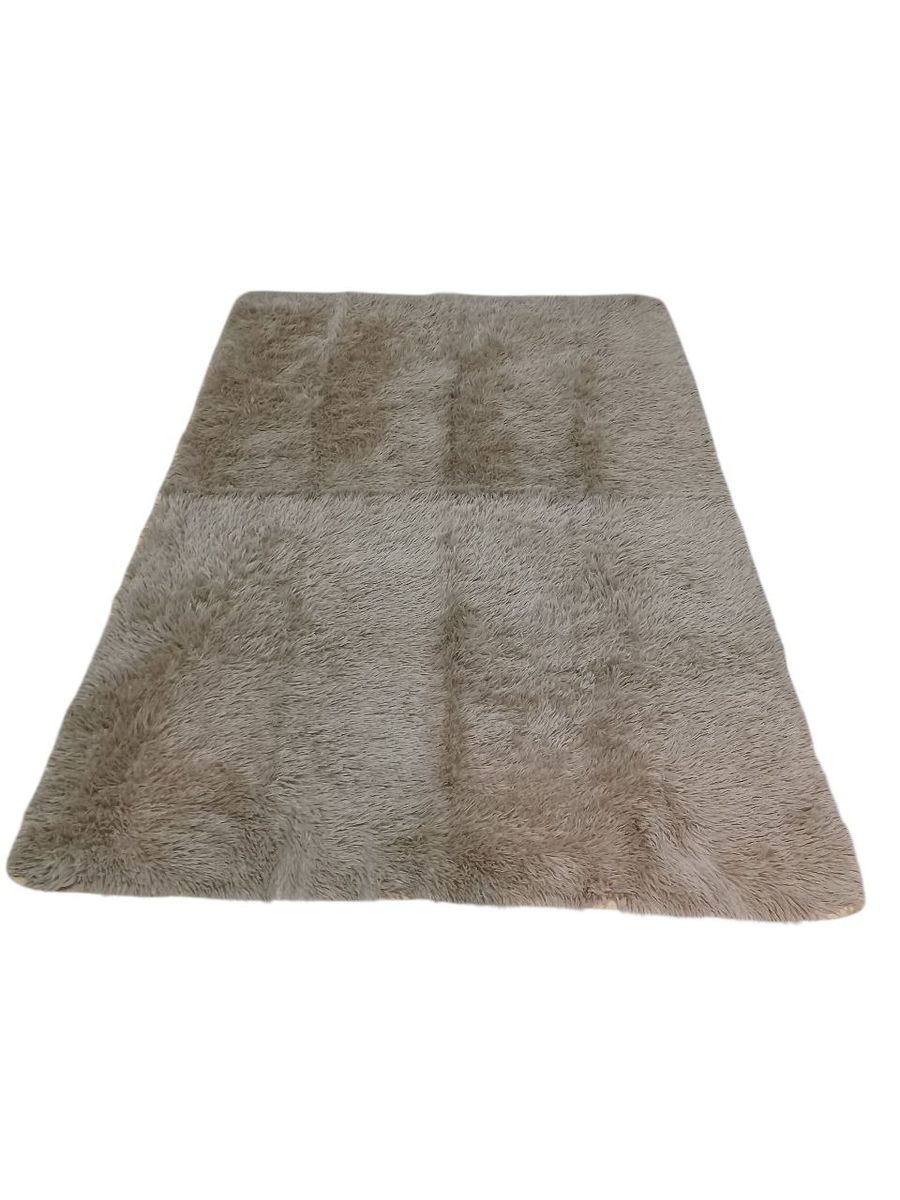 SMTE - Fluffy Shaggy Foldable CarpetSoft Area Rug (9 Colours Available)Brown