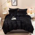 SMTE - Fluffy 3 Piece Comforter- Black
