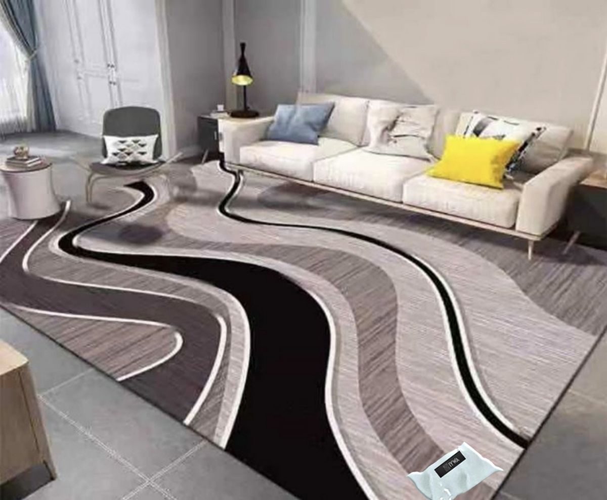 SMTE - Modern 3D Geometric Design Area 4 Rug & Complementary IH Tieback