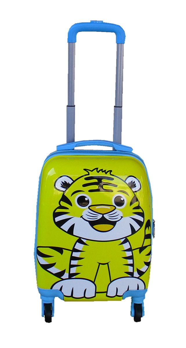 SMTE - Kiddies Cartoon Hand Luggage Kids School Bag Suitcase for Children - Yellow Tiger