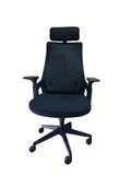 SMTE - A2020 Black Ergonomic Mesh Office Chair with Headrest