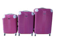 SMTE - IYH- Quality 3 Piece Protected Hard Outer Shell Luggage Set - Pink