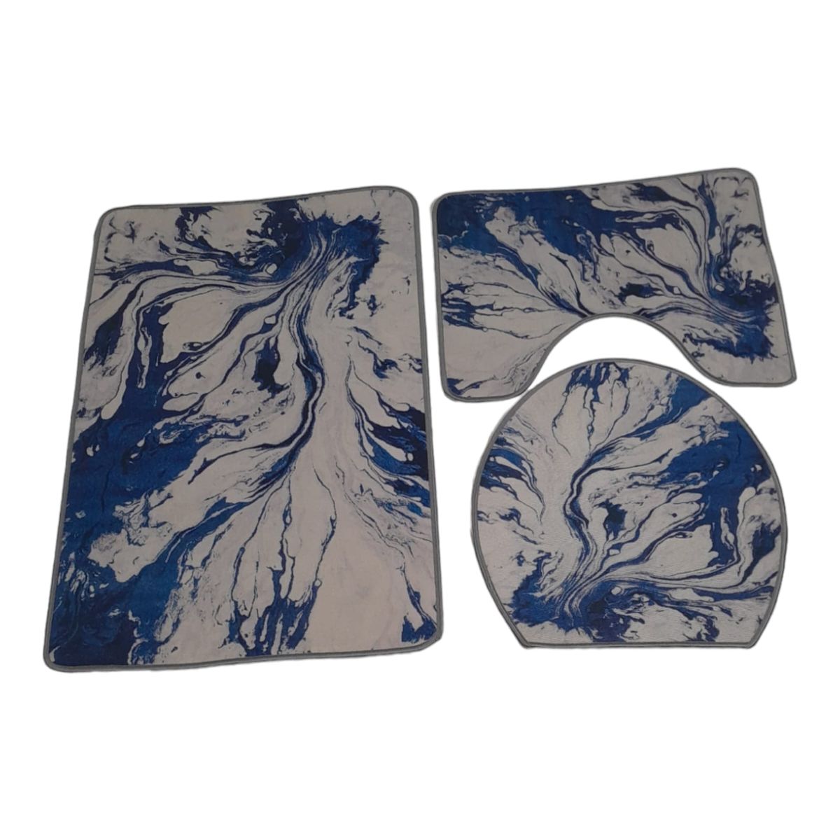 SMTE - 3 Piece Non Slip Super Absorbent Bath Mat set tsz2