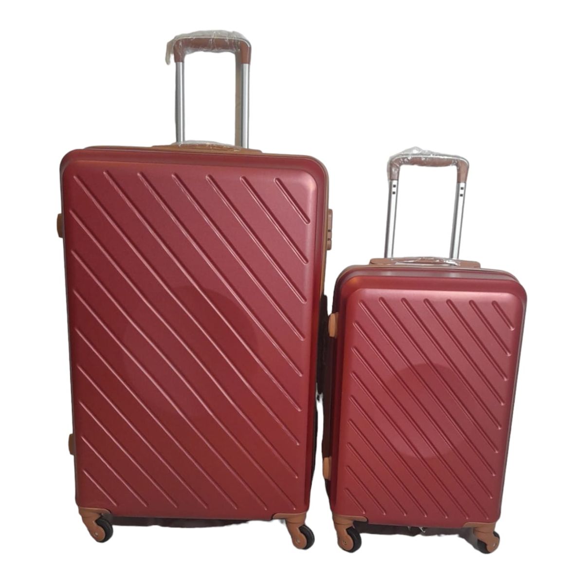 SMTE - 2 Piece Hard Outer Shell Luggage Set Premium ZTRed
