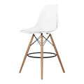 SMTE - Modern Style Ring Chair Counter/Bar Stools - Assembled - Transparent