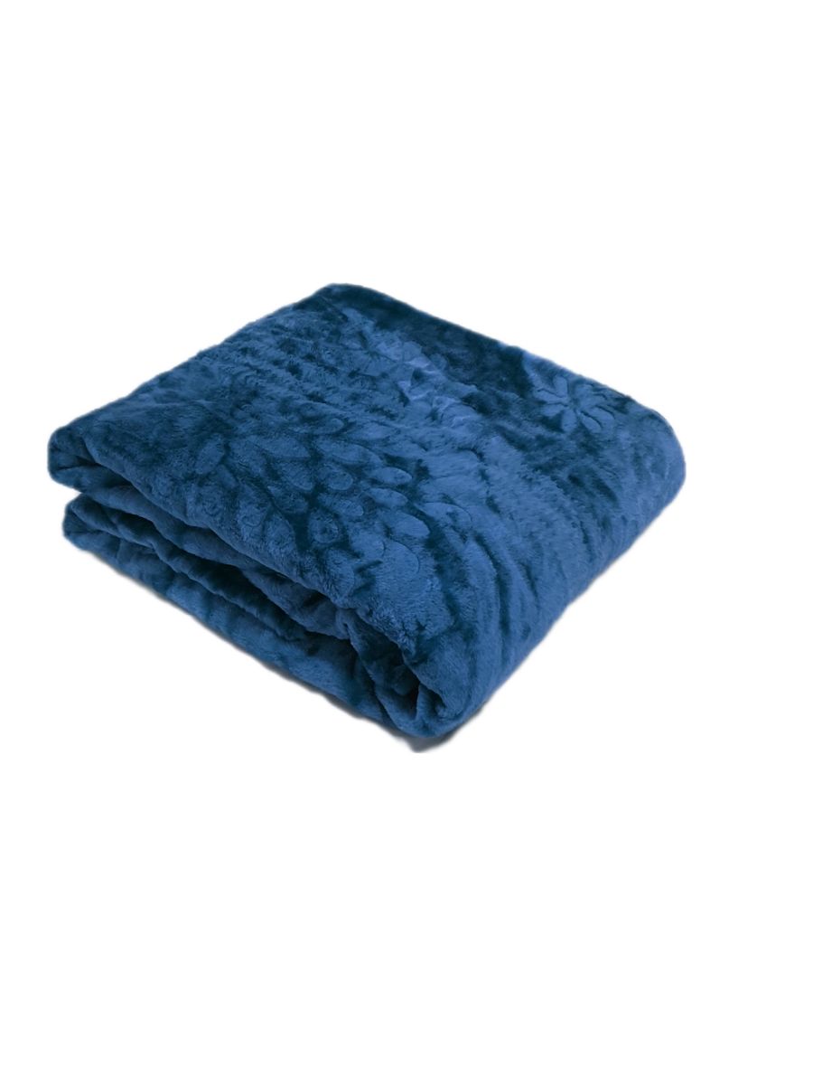 SMTE - Acesa - Quality Mink 1Ply Blanket - Standard - Queen Size - Navy Blue