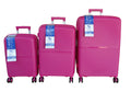 SMTE - Unbreakable Travel Luggage 3 Piece Suitcases SpinnerHot Pink