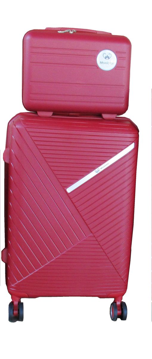 SMTE - Unbreakable 2-Piece Travel Luggage Spinner Set - 20" - Wine Red