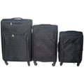 SMTE - 3Piece Expandable Soft Fabric Luggage SetBlack