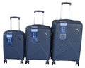 SMTE - Unbreakable PP Hardside Luggage Set Spinner Wheels and TSA LocksGrey3Piece