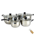 SMTE - Crystal Clear Culinary: 4Piece Glass Pot Set+ keyring