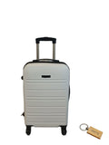 SMTE - Durable Elegance: ABS Suitcase Medium 65Cm with  Keyring1 PieceWhite