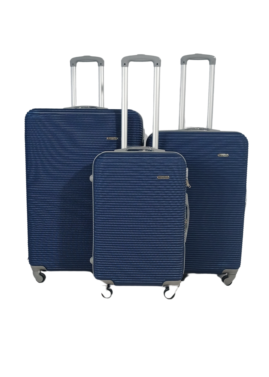 SMTE - Begin Again 3Piece ABS Luggage SetHard ShellDark Blue