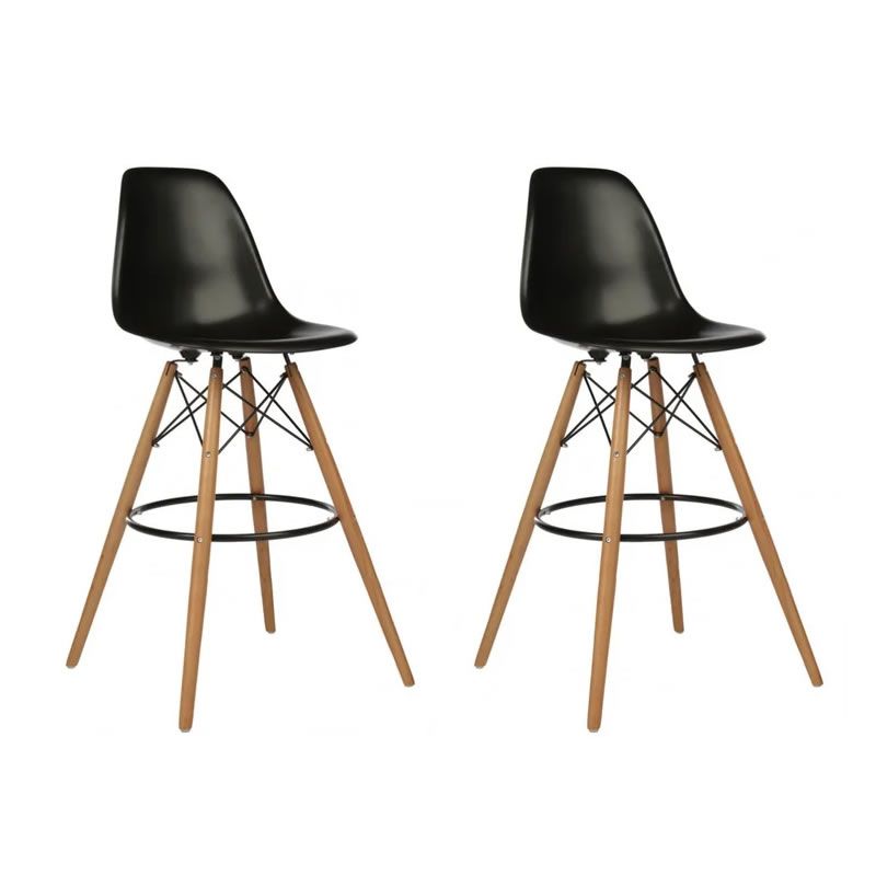 SMTE - Set of 2 Modern Armless Counter / Bar Chairs