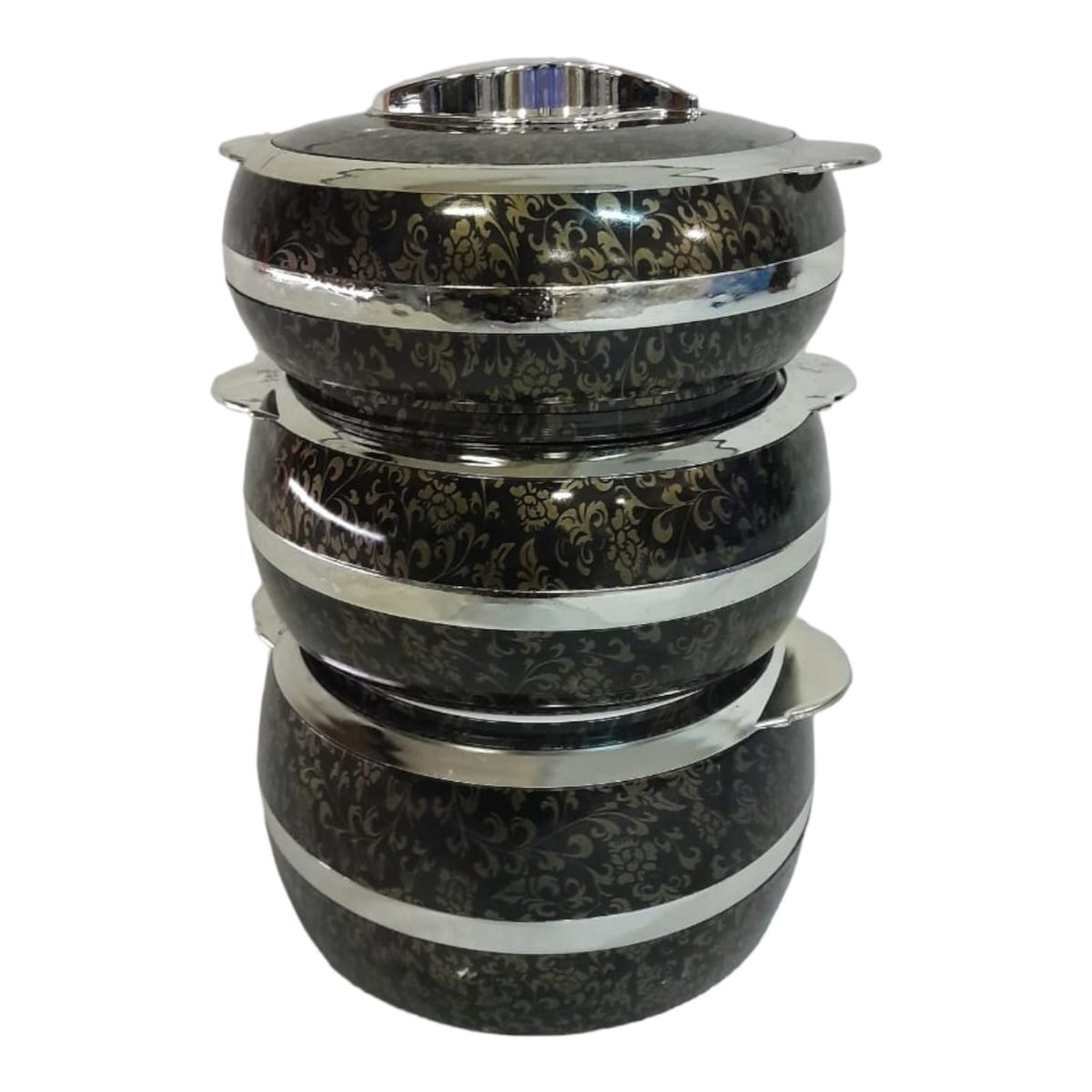 SMTE -  Insulated Casserole- 3 Piece Set- Black-THM10