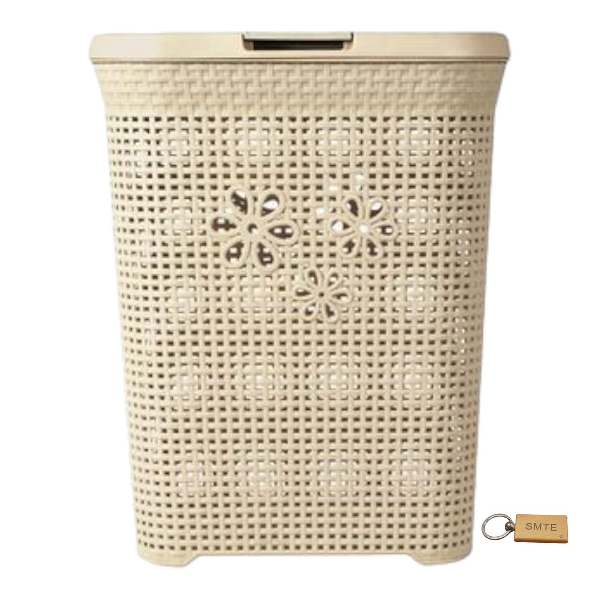 SMTE - Daisy Laundry Basket 50L with  KeyringLatte