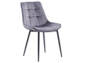 SMTE - Velvet Dining Chair Grey