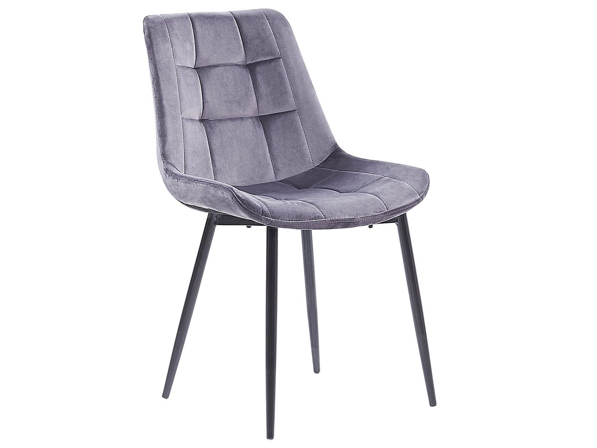 SMTE - Velvet Dining Chair Grey