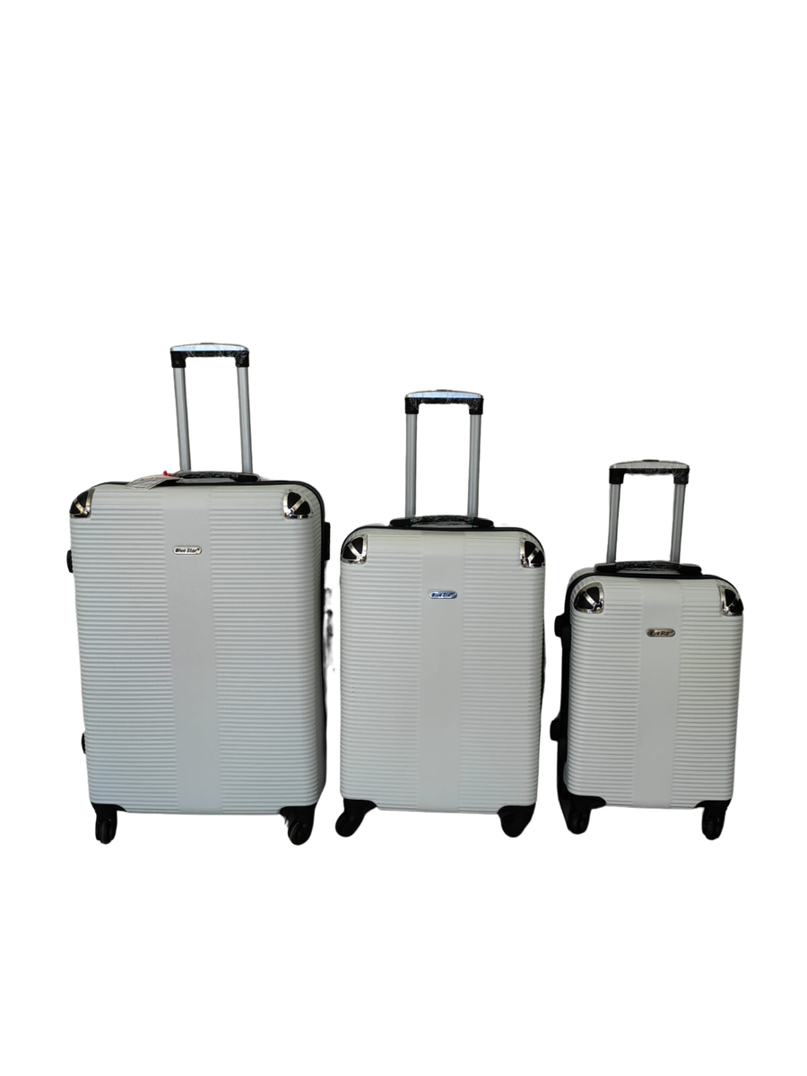 SMTE - 3 Piece Hard Shell Luggage Set - White