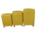 SMTE - 3Piece Unbreakable Polypropylene Luggage SetYellow