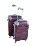 SMTE - Le Emporer Lightweight 2 Piece Luggage SetSuitcase with Corner ProtectorsMaroon