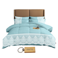 SMTE - Bedspread Set with a  KeyringDL5PC5PieceBlue