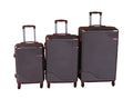 SMTE - ABS HardShell 360 Spinner Wheels Trolley Luggage Set3PieceCharcoal