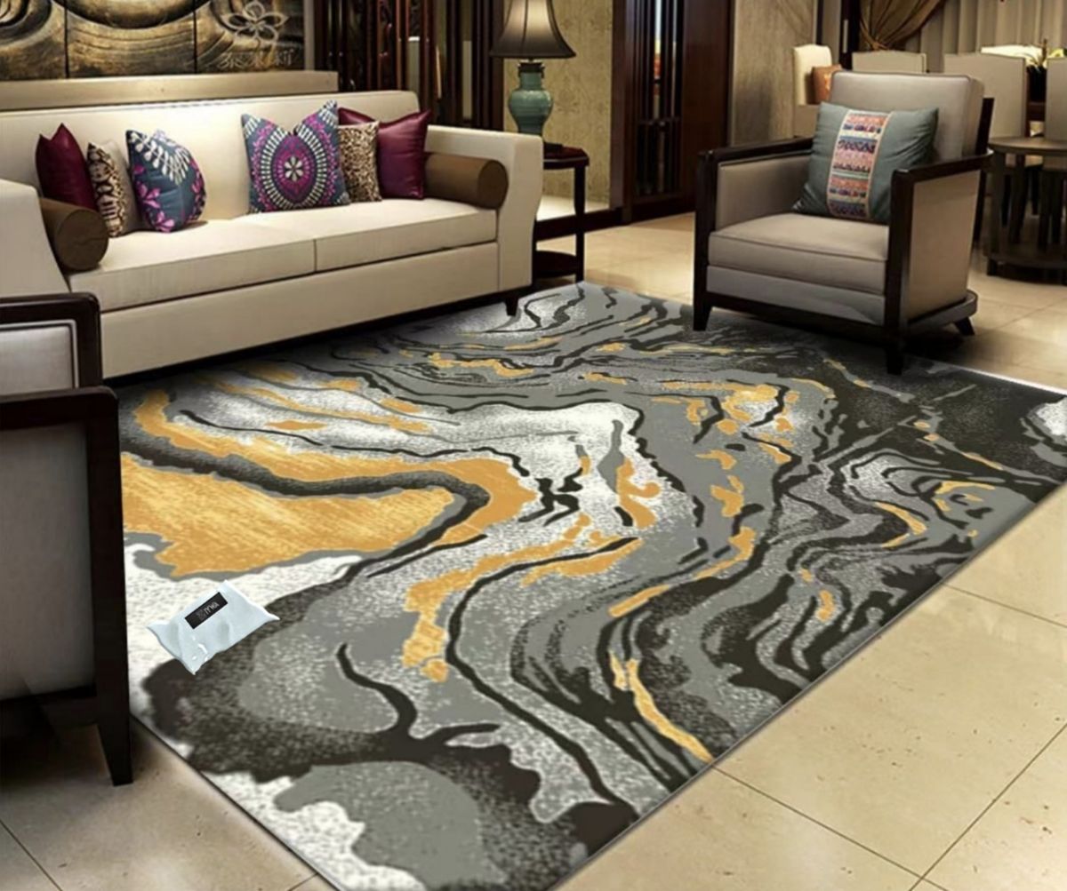 SMTE - Modern 3D Geometric Design Area 11 Rug & Complementary IH Tieback