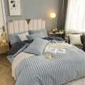 SMTE - Cherry Mart,Magical Fluffly 4 Piece Duvet Cover Set Light Grey