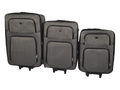 SMTE - 3 Piece Travel luggage Spinner- Fabric-Grey - 78 cm