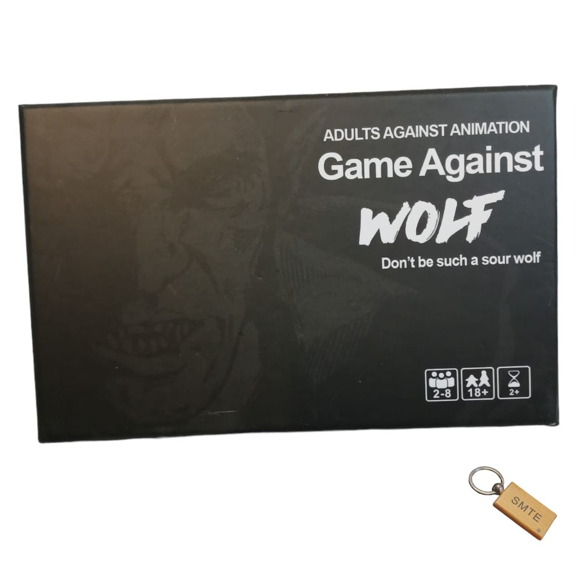 SMTE - Adults against animations: Game against Wolf board game + Keyring