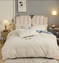 SMTE - Magical Fluffy 4 Piece Duvet Cover Set - White