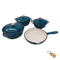 SMTE - 7Piece Nonstick Cookware SetDark blue