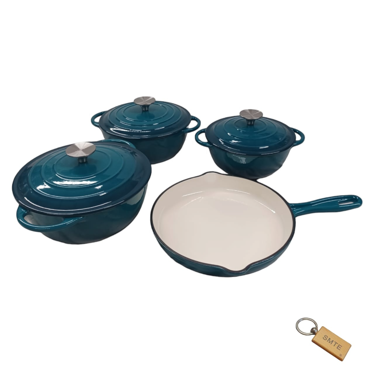 SMTE - 7Piece Nonstick Cookware SetDark blue