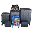 SMTE - 5Piece PP Luggage Set with Avengers Kids Trolley CaseBlack Hard Shell