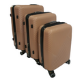 SMTE - Acesa Hard Shell Wave Elite Suitcase Set 3 Piece - Beige