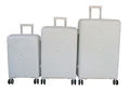 SMTE - Unbreakable 3Piece Luggage Set with Spinner Wheels,Telescoping Handle,LockWhite