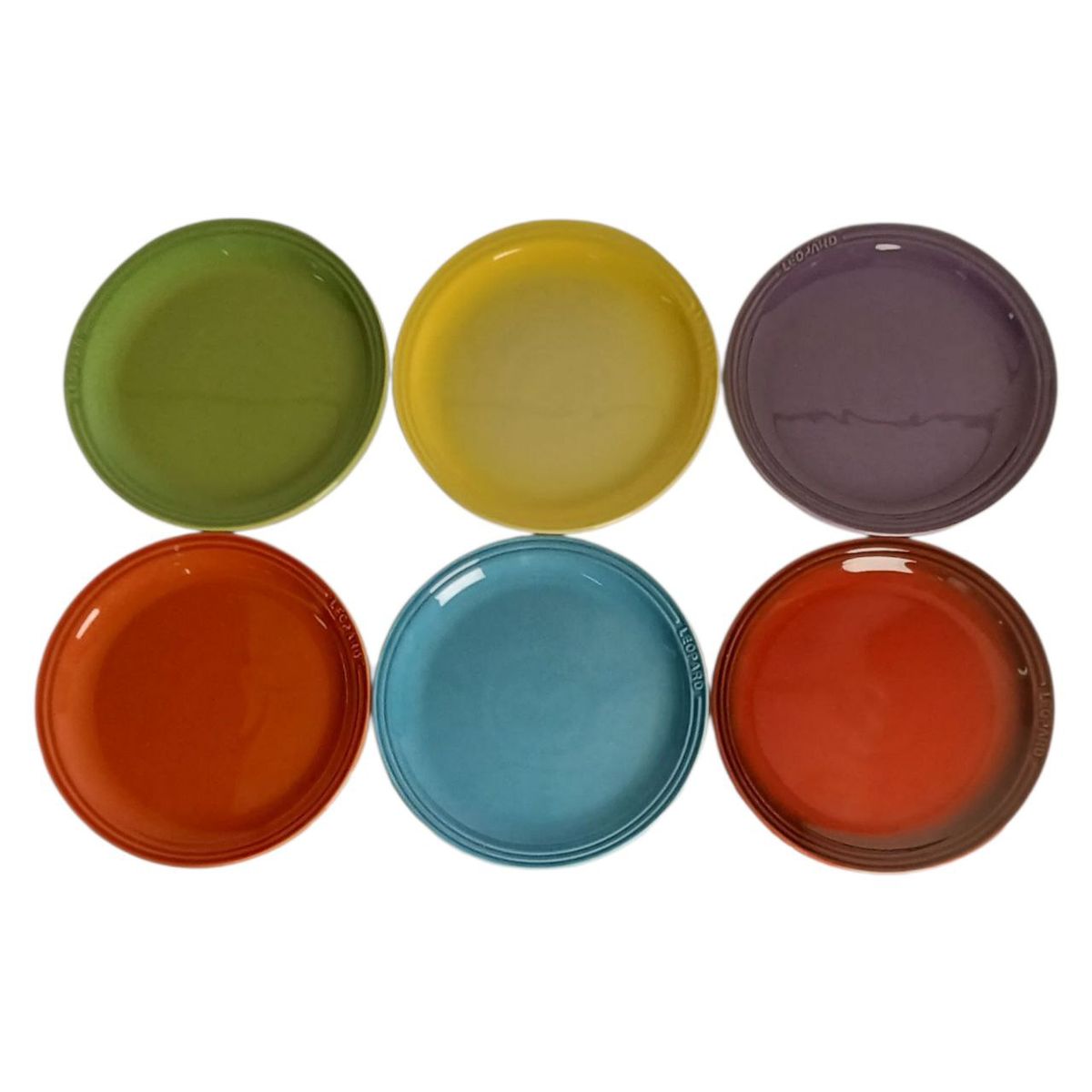 SMTE - Set of 6 Rainbow Tea Plates23cm