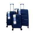 SMTE - BeginAgain 3PC Luggage SetPolypropylene Durable and StrongDark Blue
