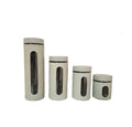 SMTE - Dream Worldm - 4 Piece Canister Set With Viewing Window - Cream