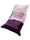 SMTE - Mink Colourful 1-Ply Blanket - Queen Size - Light Purple